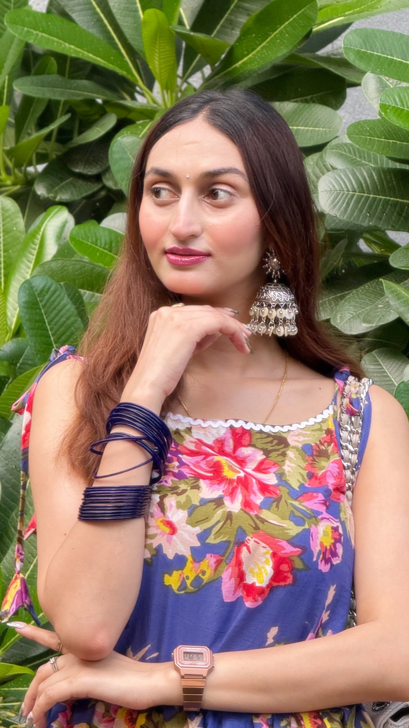 Vasundhara- Tie-up short frill kurta with sharara